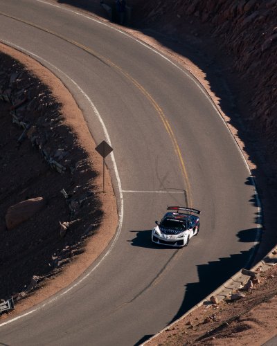 Ford, Corvette ZR1X Sets New Pikes Peak Production Record, But Ford Wins Overall