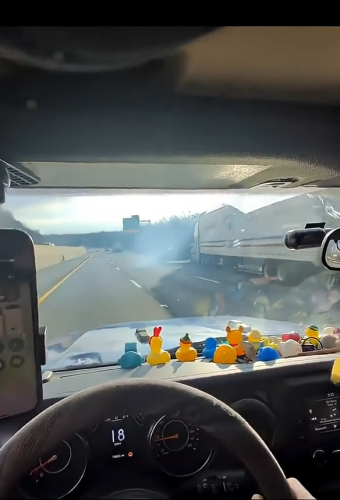 Brake Checker Gets Instant Karma Delivered By A Semi