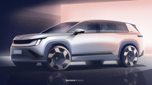 Skoda’s Three-Row EV Brings 373 Miles To The Kia EV9 Fight