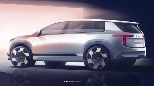 Skoda’s Three-Row EV Brings 373 Miles To The Kia EV9 Fight