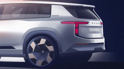 Skoda’s Three-Row EV Brings 373 Miles To The Kia EV9 Fight