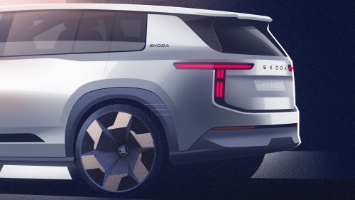 Skoda’s Three-Row EV Brings 373 Miles To The Kia EV9 Fight