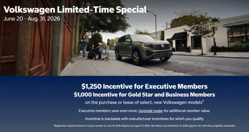 Costco’s Latest Auto Deal Takes Up To $1,250 Off A New Volkswagen