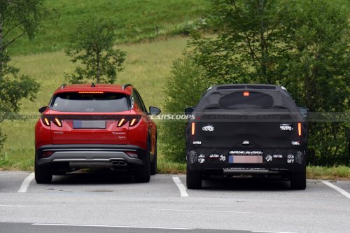 Redesigned Hyundai Tucson Spied Alongside The Current Model