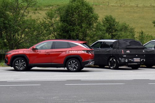 Redesigned Hyundai Tucson Spied Alongside The Current Model