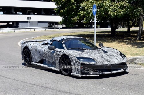 Ferrari F80 Convertible Spied Wearing A Cap To Hide Its Roof
