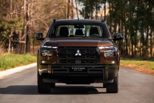 Mitsubishi’s $71,200 Brown Pickup Projects A Horse Onto The Pavement