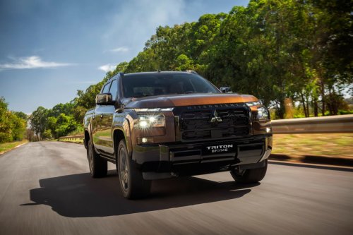 Mitsubishi’s $71,200 Brown Pickup Projects A Horse Onto The Pavement