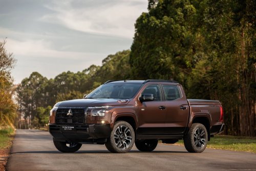 Mitsubishi’s $71,200 Brown Pickup Projects A Horse Onto The Pavement