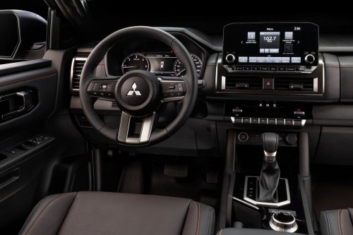 Mitsubishi’s $71,200 Brown Pickup Projects A Horse Onto The Pavement