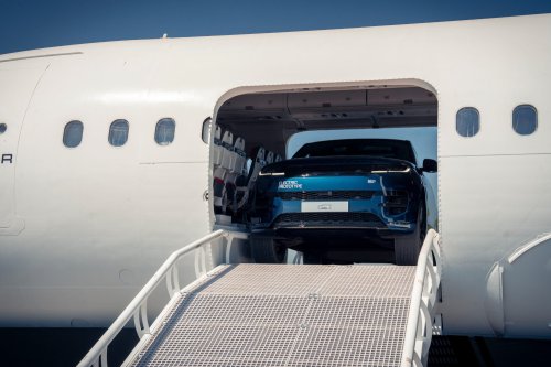 Range Rover Shoves New EV Sport Out Of An Airplane, But V8 Fans Can Relax