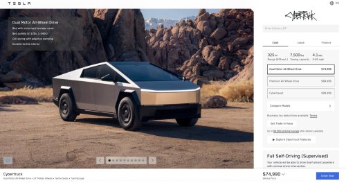 Tesla’s Cybertruck Isn’t Selling, So Naturally It Now Costs $5,000 More