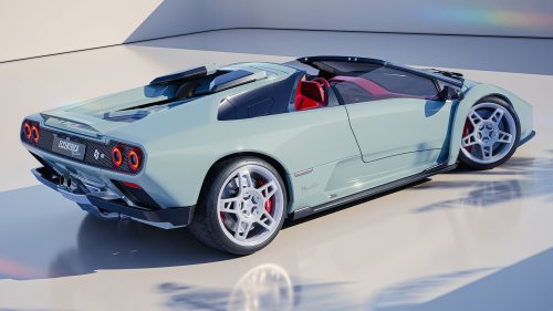 Wild Roofless Diablo Restomod Has A Gated Manual, Even If Its Renders Can’t Count Its Own Gears