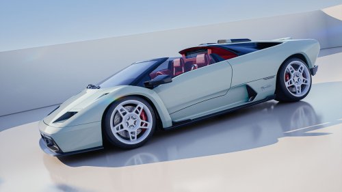 Wild Roofless Diablo Restomod Has A Gated Manual, Even If Its Renders Can’t Count Its Own Gears