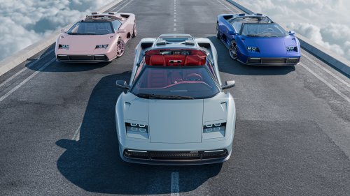 Wild Roofless Diablo Restomod Has A Gated Manual, Even If Its Renders Can’t Count Its Own Gears