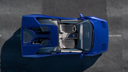 Wild Roofless Diablo Restomod Has A Gated Manual, Even If Its Renders Can’t Count Its Own Gears