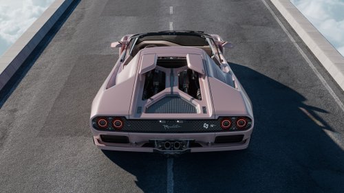 Wild Roofless Diablo Restomod Has A Gated Manual, Even If Its Renders Can’t Count Its Own Gears