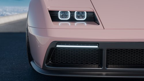 Wild Roofless Diablo Restomod Has A Gated Manual, Even If Its Renders Can’t Count Its Own Gears