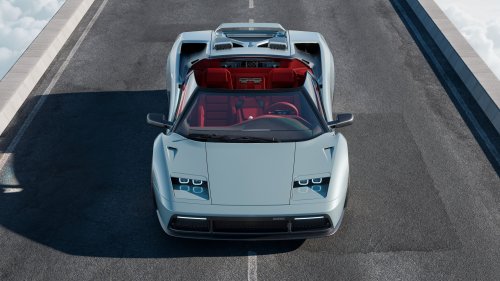 Wild Roofless Diablo Restomod Has A Gated Manual, Even If Its Renders Can’t Count Its Own Gears