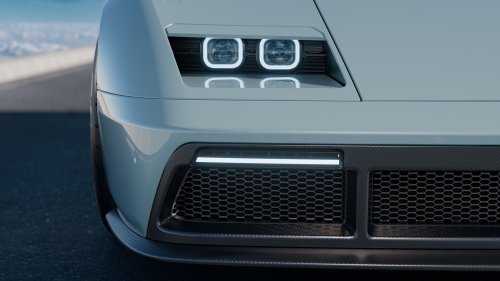 Wild Roofless Diablo Restomod Has A Gated Manual, Even If Its Renders Can’t Count Its Own Gears