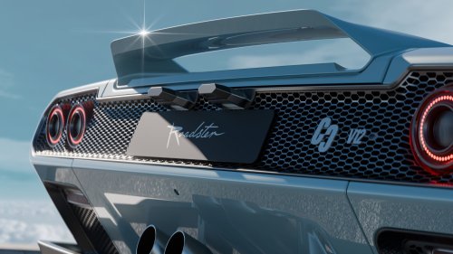 Wild Roofless Diablo Restomod Has A Gated Manual, Even If Its Renders Can’t Count Its Own Gears