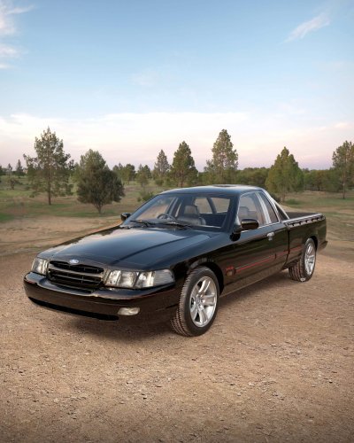 Ford Almost Sold Australia A Crown Vic, And This Render Shows The Falcon Ute It Missed