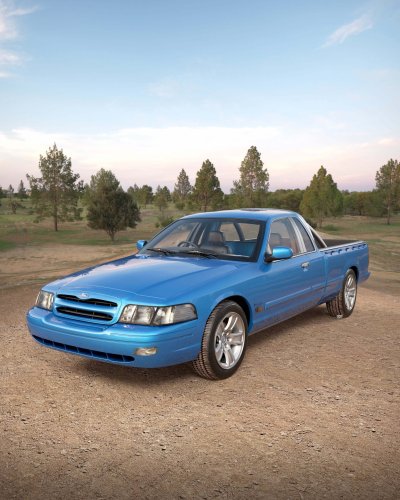 Ford Almost Sold Australia A Crown Vic, And This Render Shows The Falcon Ute It Missed