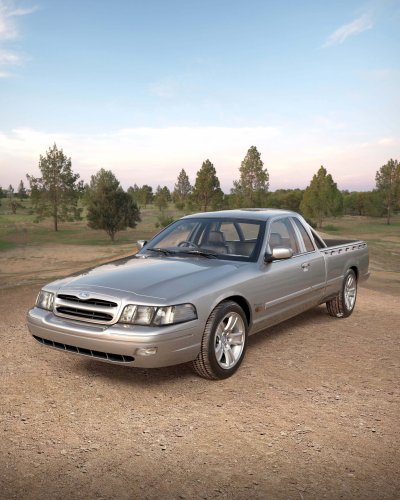 Ford Almost Sold Australia A Crown Vic, And This Render Shows The Falcon Ute It Missed
