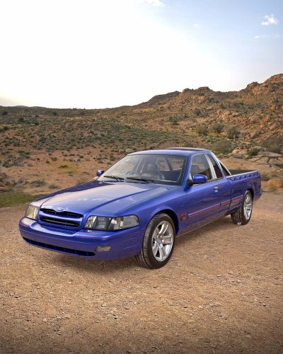 Ford Almost Sold Australia A Crown Vic, And This Render Shows The Falcon Ute It Missed