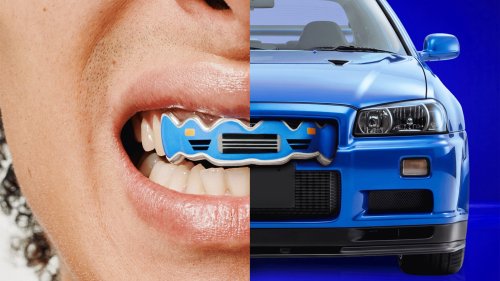 Nismo’s Newest Collab Is A Set Of Grillz Shaped Like An R34 Grille For Your Teeth