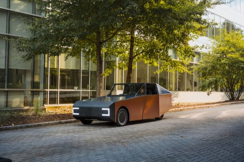 Cybertruck, BMW-Backed Student EV Looks Like A Homemade Cybertruck But Ends The Day With More Charge Than It Started