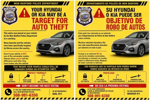 Hyundai, Kia, Police Are Slipping Warning Cards Under Hyundai And Kia Wipers Again