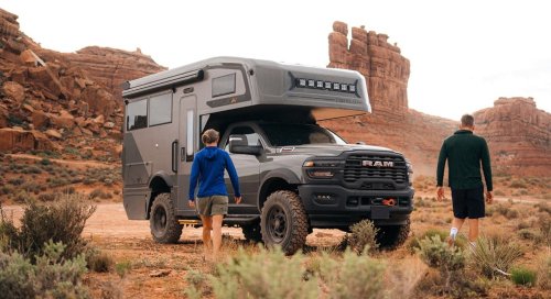 $300K Camper Has A Fold-Out Balcony For The Middle Of Nowhere And A Hemi To Get You There
