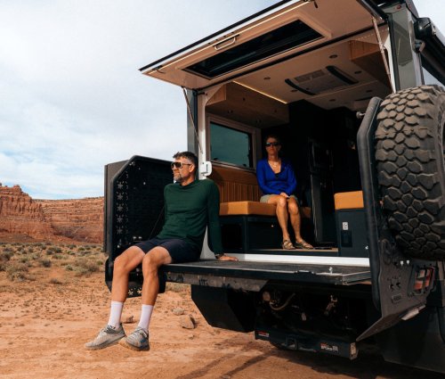 $300K Camper Has A Fold-Out Balcony For The Middle Of Nowhere And A Hemi To Get You There