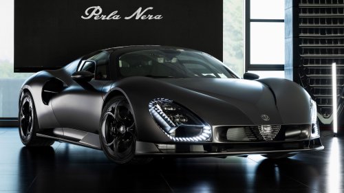Alfa Romeo’s One-Off 33 Stradale Perla Nera Is Giving Major Batmobile Vibes