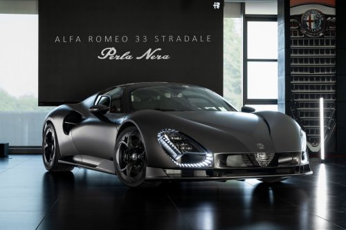 Alfa Romeo’s One-Off 33 Stradale Perla Nera Is Giving Major Batmobile Vibes