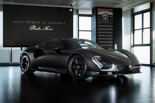 Alfa Romeo’s One-Off 33 Stradale Perla Nera Is Giving Major Batmobile Vibes