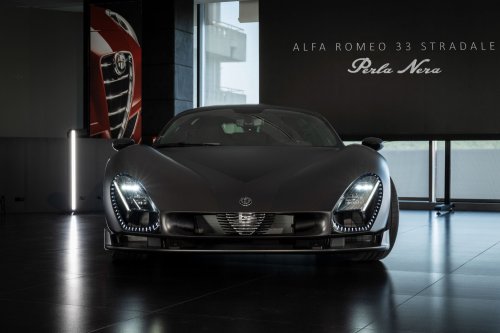 Alfa Romeo’s One-Off 33 Stradale Perla Nera Is Giving Major Batmobile Vibes