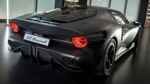 Alfa Romeo’s One-Off 33 Stradale Perla Nera Is Giving Major Batmobile Vibes