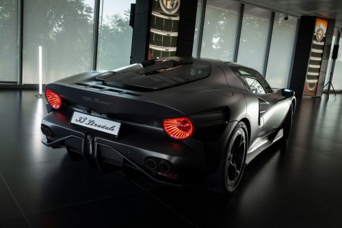 Alfa Romeo’s One-Off 33 Stradale Perla Nera Is Giving Major Batmobile Vibes