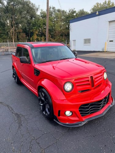 This Dodge Nitro Pickup With A Camaro Bumper Wants To Be Your Iron Giant