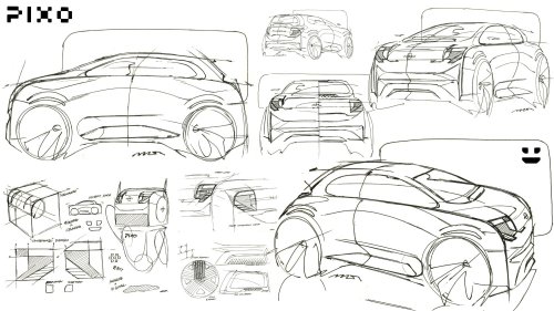 Nissan’s New Entry-Level EV Pixelates The Renault Twingo