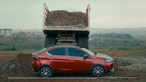 Tata Buried Its New $5.5K Sedan Under 20 Tons Of Gravel To Prove A Point