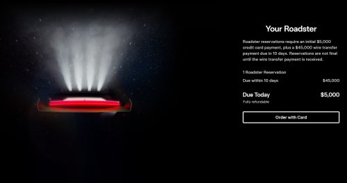 Tesla Is Once Again Accepting $50,000 Reservations For The Roadster