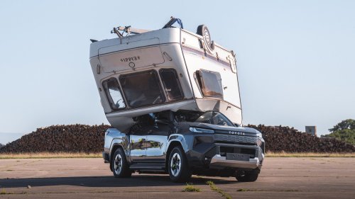 Toyota Crushed The Hilux BEV With A Caravan Because Internet Nostalgia Demanded It