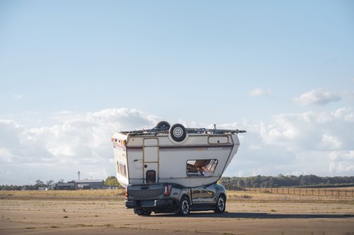 Toyota Crushed The Hilux BEV With A Caravan Because Internet Nostalgia Demanded It