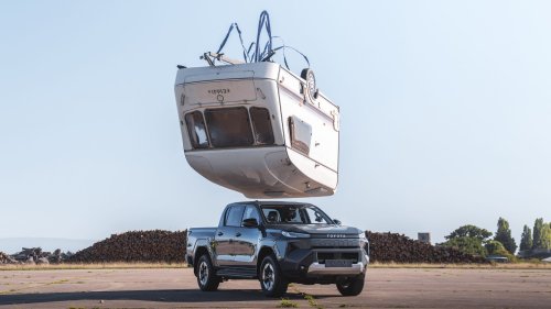 Toyota Crushed The Hilux BEV With A Caravan Because Internet Nostalgia Demanded It
