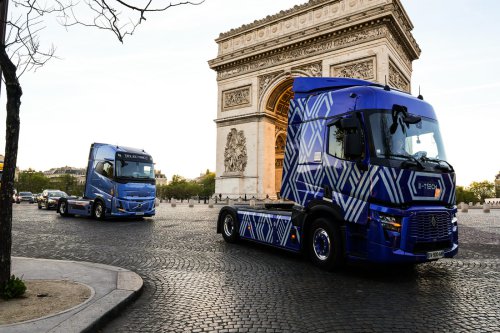 Four electric trucks test Milence corridor from Paris to Berlin