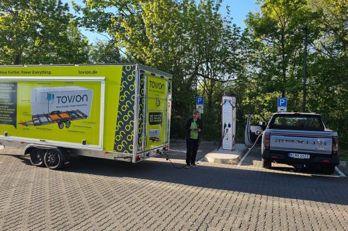 Tovion unveils passenger trailer with integrated electric drive