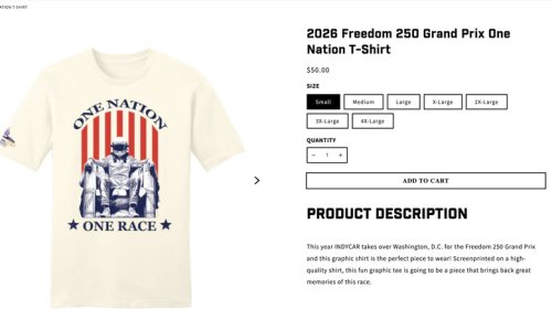 IndyCar Removes America 250 T-Shirt After Backlash, But The Remaining Ones Aren't Great